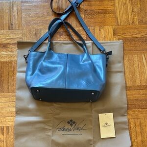 Patricia Nash Blue Leather Shoulder Bag